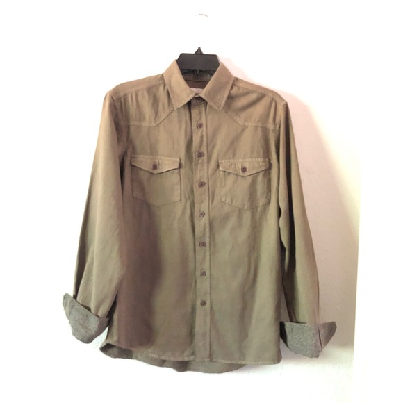 Paper Denim & Cloth olive longsleeves shirt - Picture 4 of 6